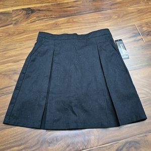 George NWT Girls School Uniform Twill Scooter Skort with Pockets Size 16 Black
